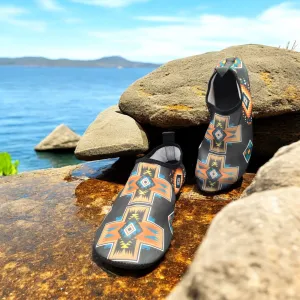 Black Native Print American Aqua Shoes