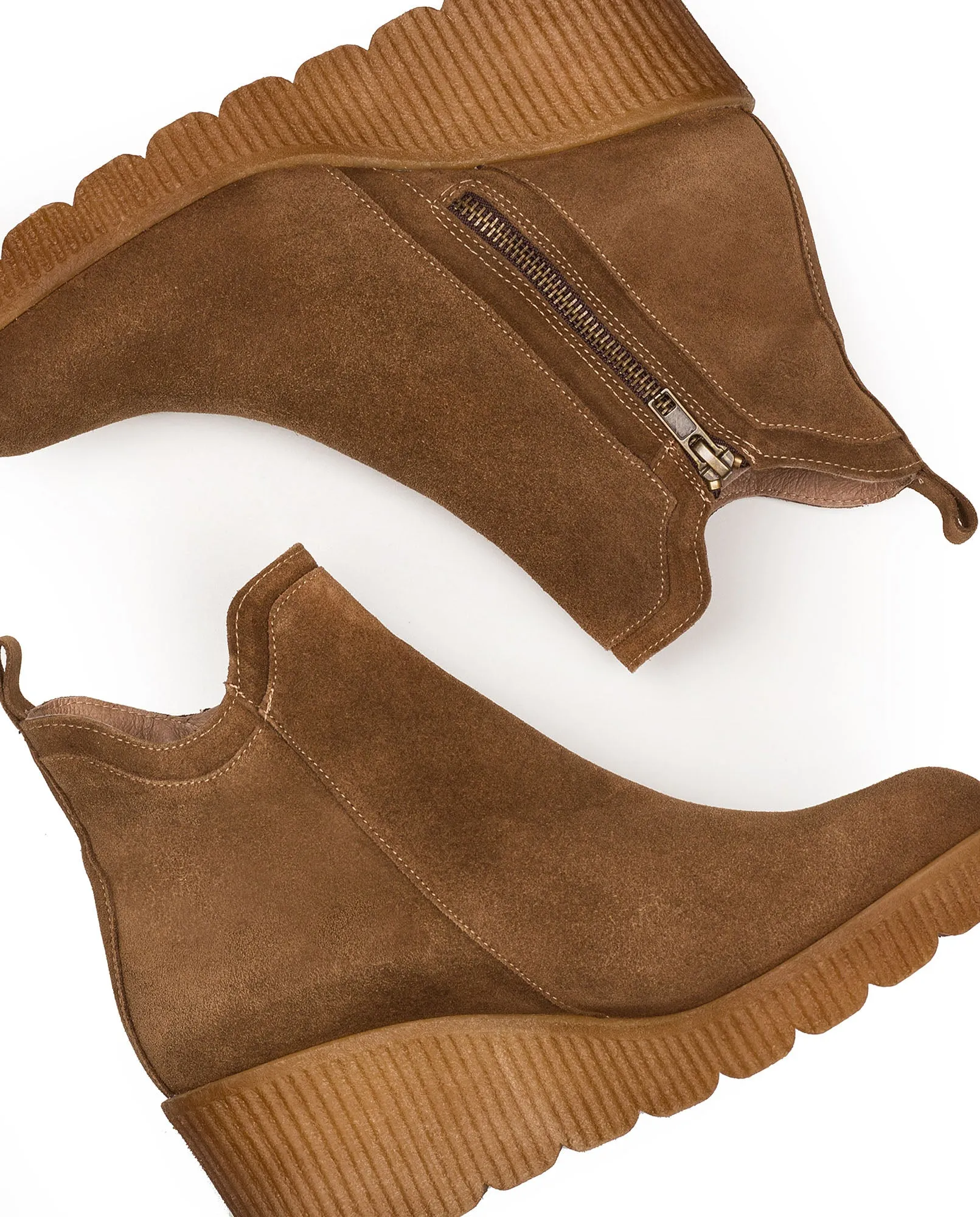 Brown Suede Bootie