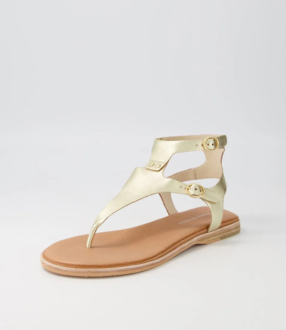 Django & Juliette - Sandals - Taclo - Pale Gold / Leather