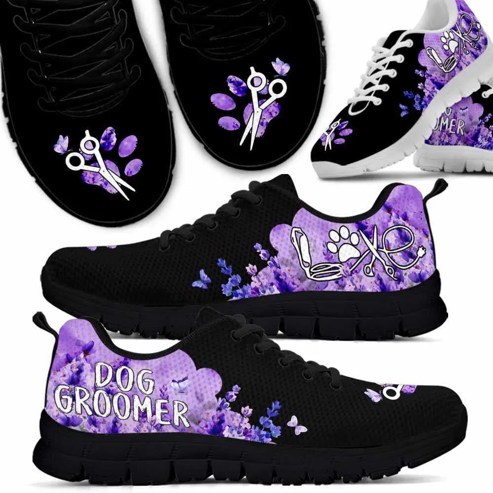 Dog Groomer Sneaker, Dog Groomer Lavender Cloud Sneakers Shoes, Best Running Shoes, Unique Gifts For Dog Lovers