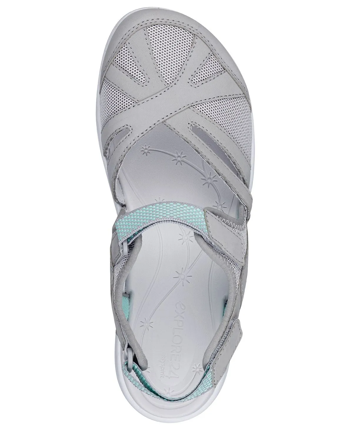 Esplash Women's Casual Closed Toe Easy Spirit Strap Back Sandals grey