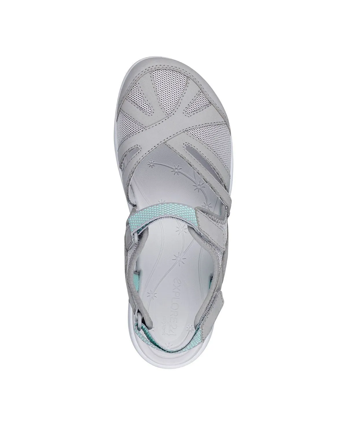 Esplash Women's Casual Closed Toe Easy Spirit Strap Back Sandals grey