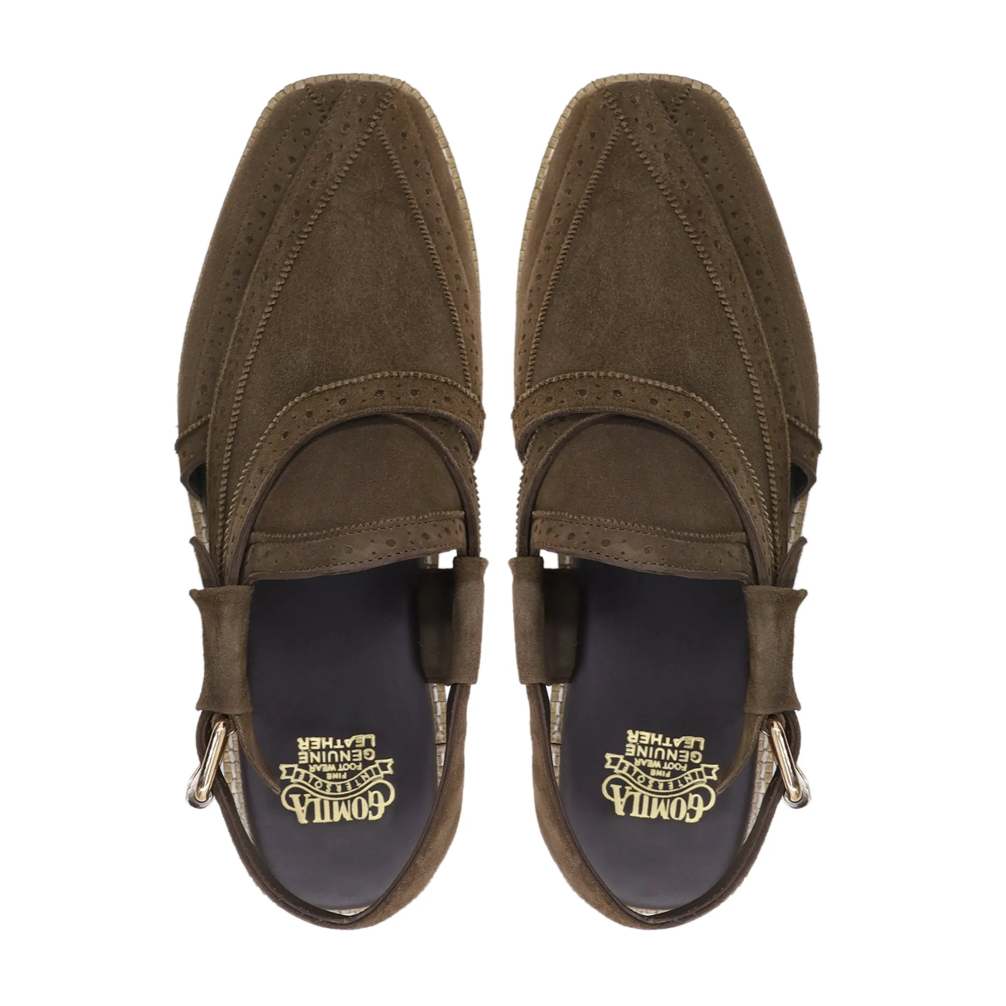 Kane - Dark Brown Kid Suede Sandal