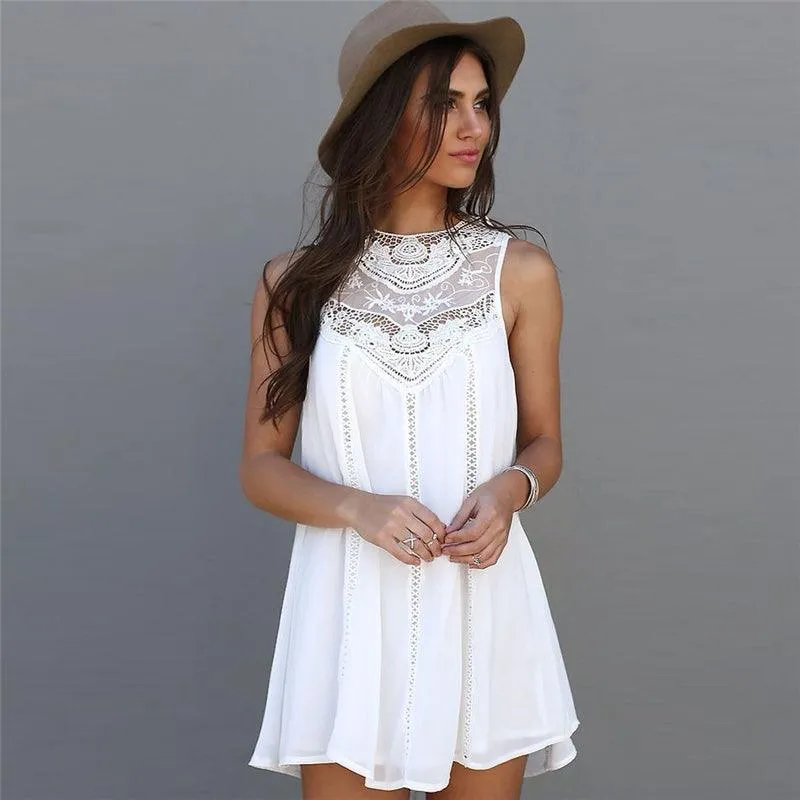 LACE CROCHETED BABY DOLL DRESS