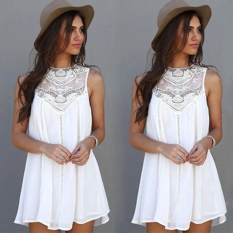 LACE CROCHETED BABY DOLL DRESS