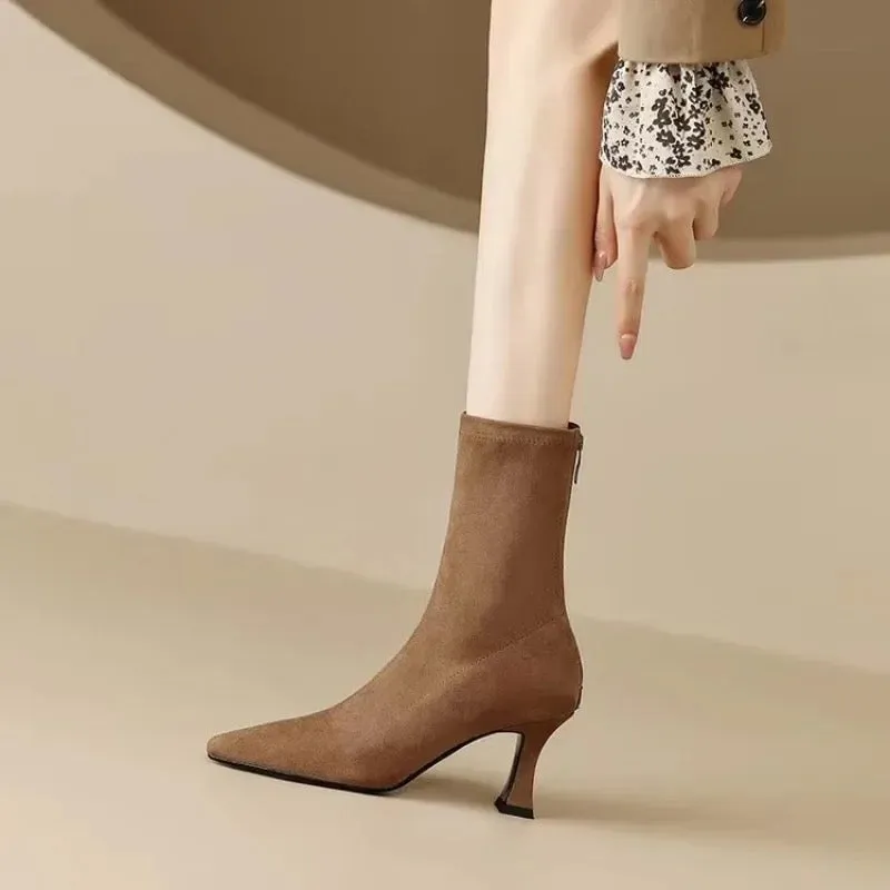 Meah Short Suede Statement Ankle Boots