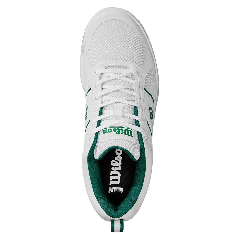 Men`s Pickle Pro Pickleball Shoes White and Bosphorus