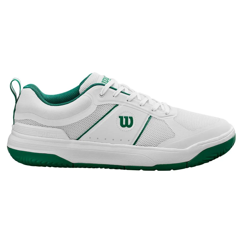 Men`s Pickle Pro Pickleball Shoes White and Bosphorus