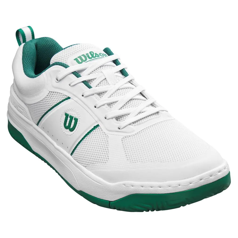 Men`s Pickle Pro Pickleball Shoes White and Bosphorus