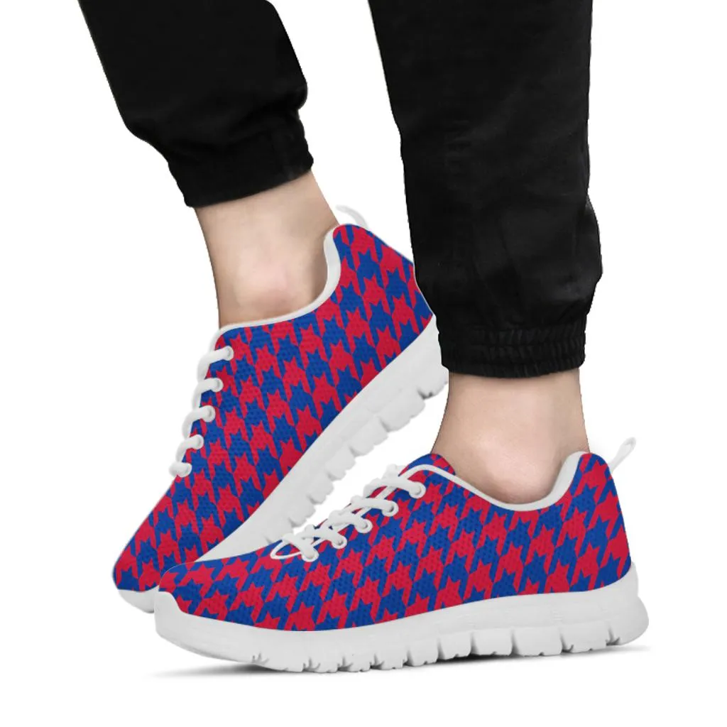 Mesh Sneakers_Blue on Red_B_HT Pattern