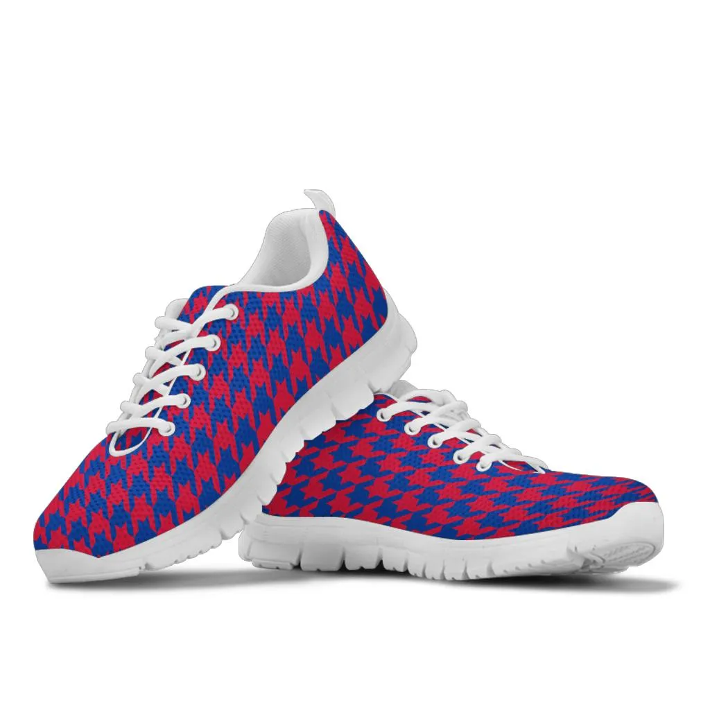 Mesh Sneakers_Blue on Red_B_HT Pattern