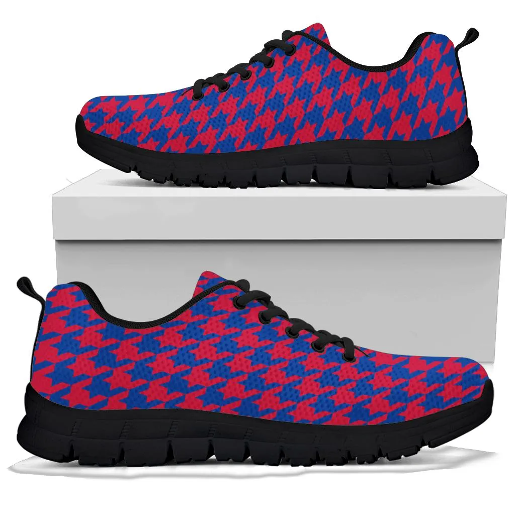 Mesh Sneakers_Blue on Red_B_HT Pattern