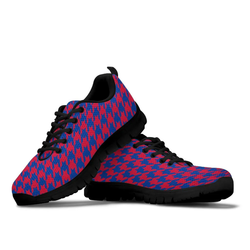 Mesh Sneakers_Blue on Red_B_HT Pattern