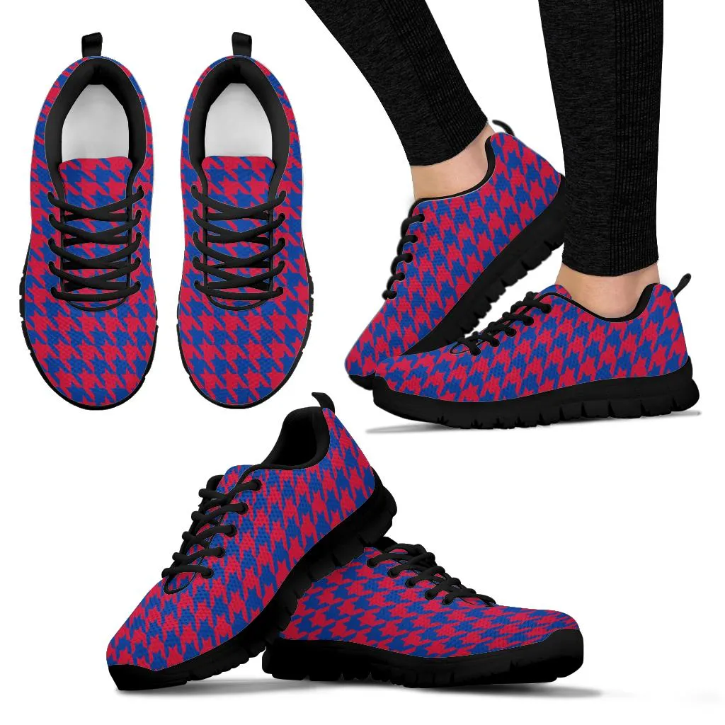 Mesh Sneakers_Blue on Red_B_HT Pattern