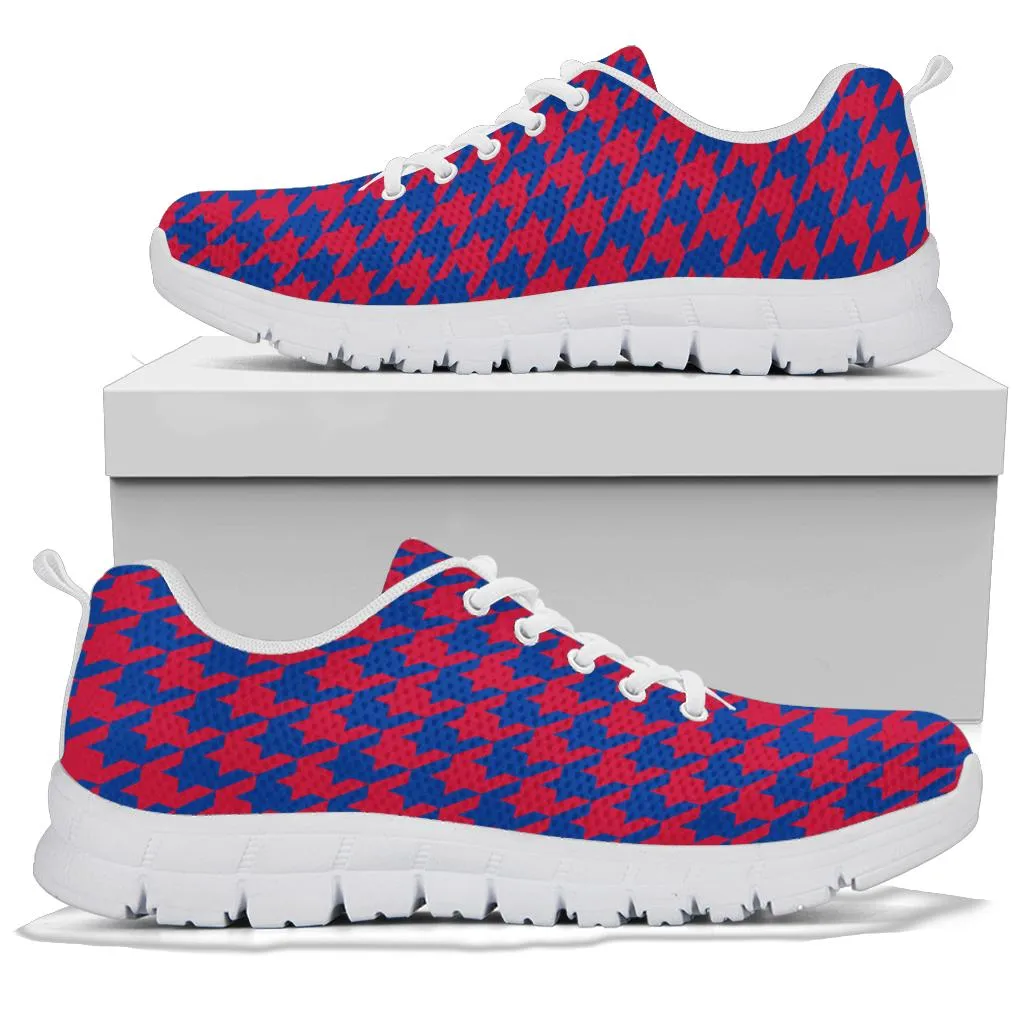 Mesh Sneakers_Blue on Red_B_HT Pattern