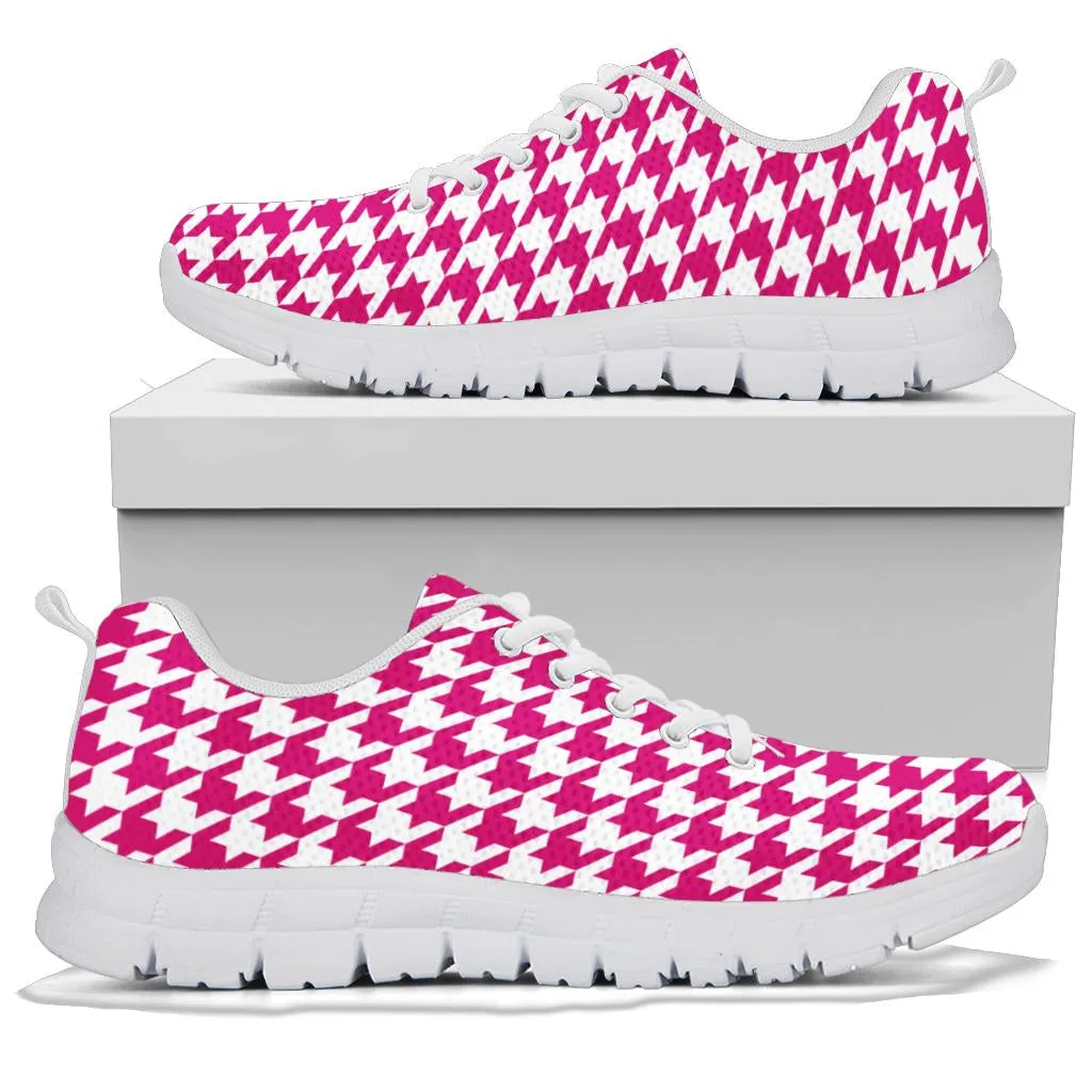 Mesh Sneakers_Hot Pink on White_HT Pattern