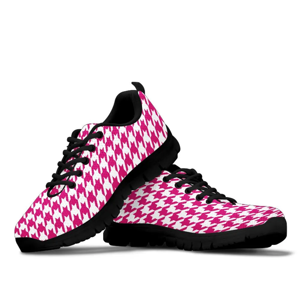 Mesh Sneakers_Hot Pink on White_HT Pattern