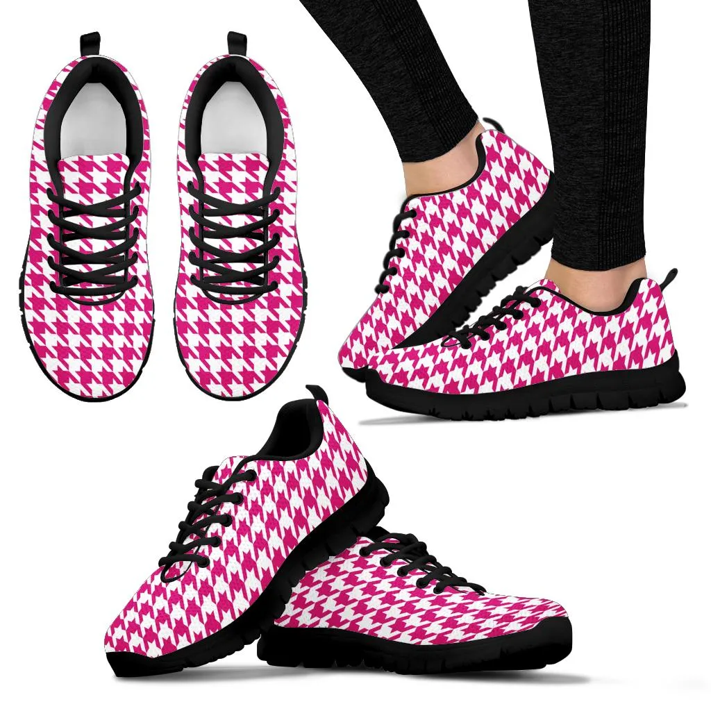 Mesh Sneakers_Hot Pink on White_HT Pattern