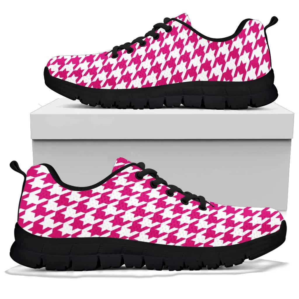 Mesh Sneakers_Hot Pink on White_HT Pattern