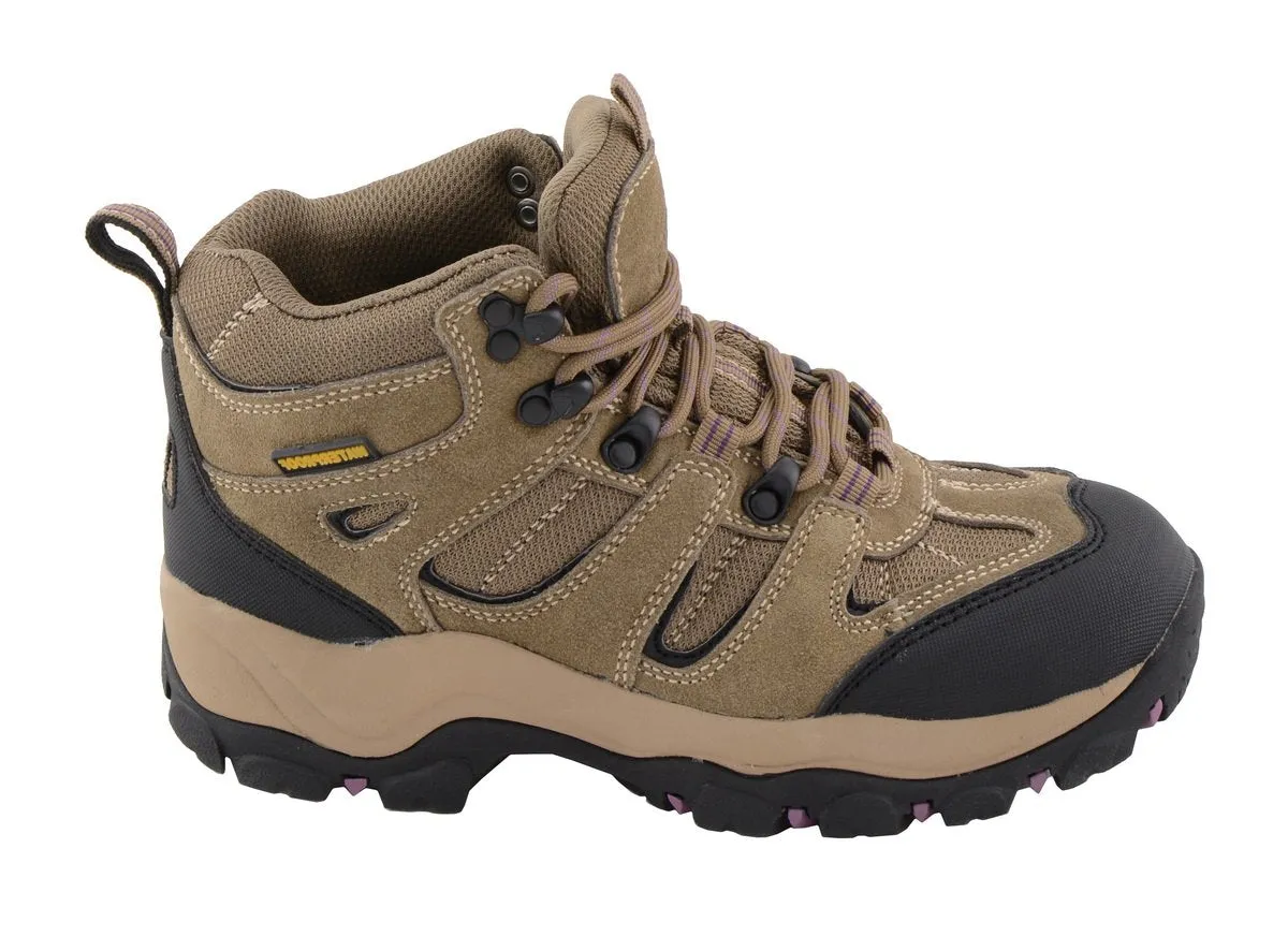 Milwaukee Leather MBL9496 Women's Brown Leather Lace-Up Waterproof Outdoor Hiking Boots Shoes