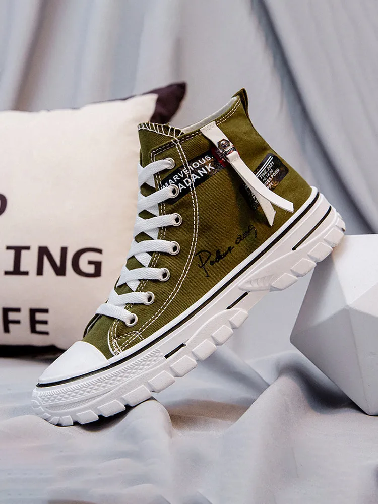 New High Top Breathable Canvas Fashionable Shoes