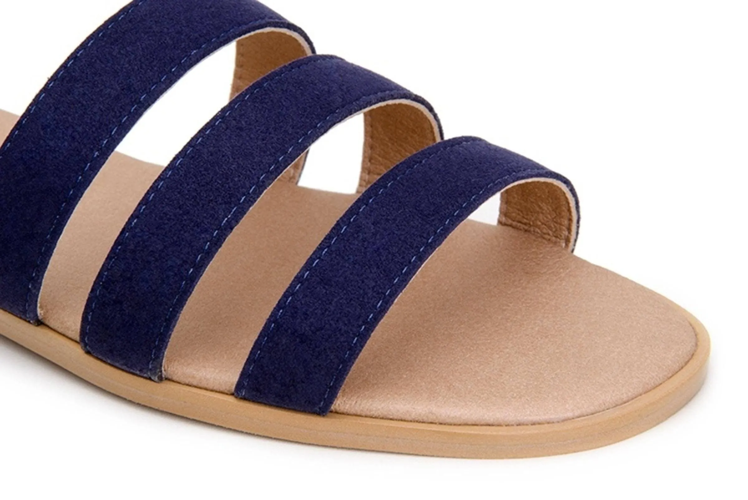 'Noemi' women's vegan sandals by Ahimsa - navy