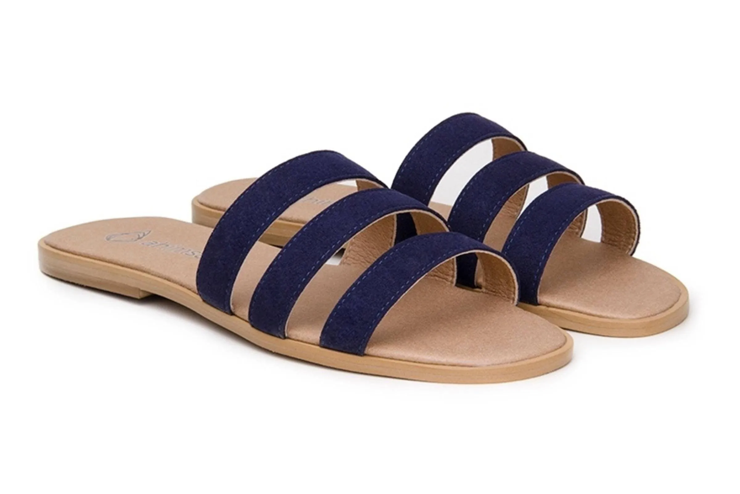 'Noemi' women's vegan sandals by Ahimsa - navy