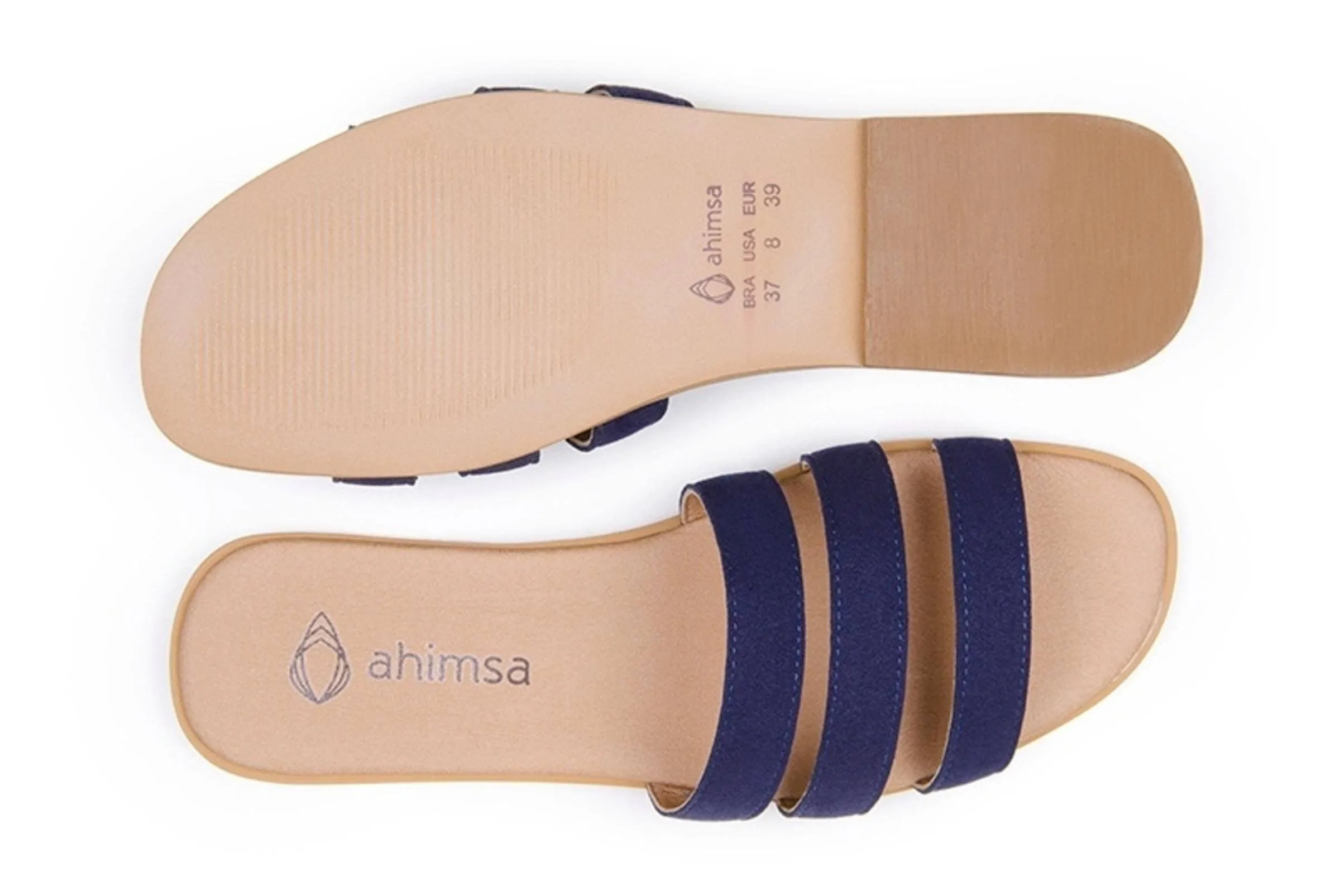 'Noemi' women's vegan sandals by Ahimsa - navy