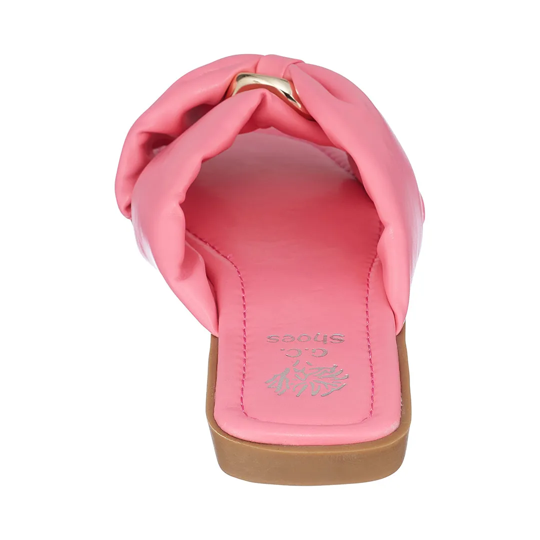 Perri Hot Pink Flat Sandals