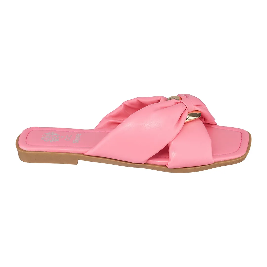 Perri Hot Pink Flat Sandals