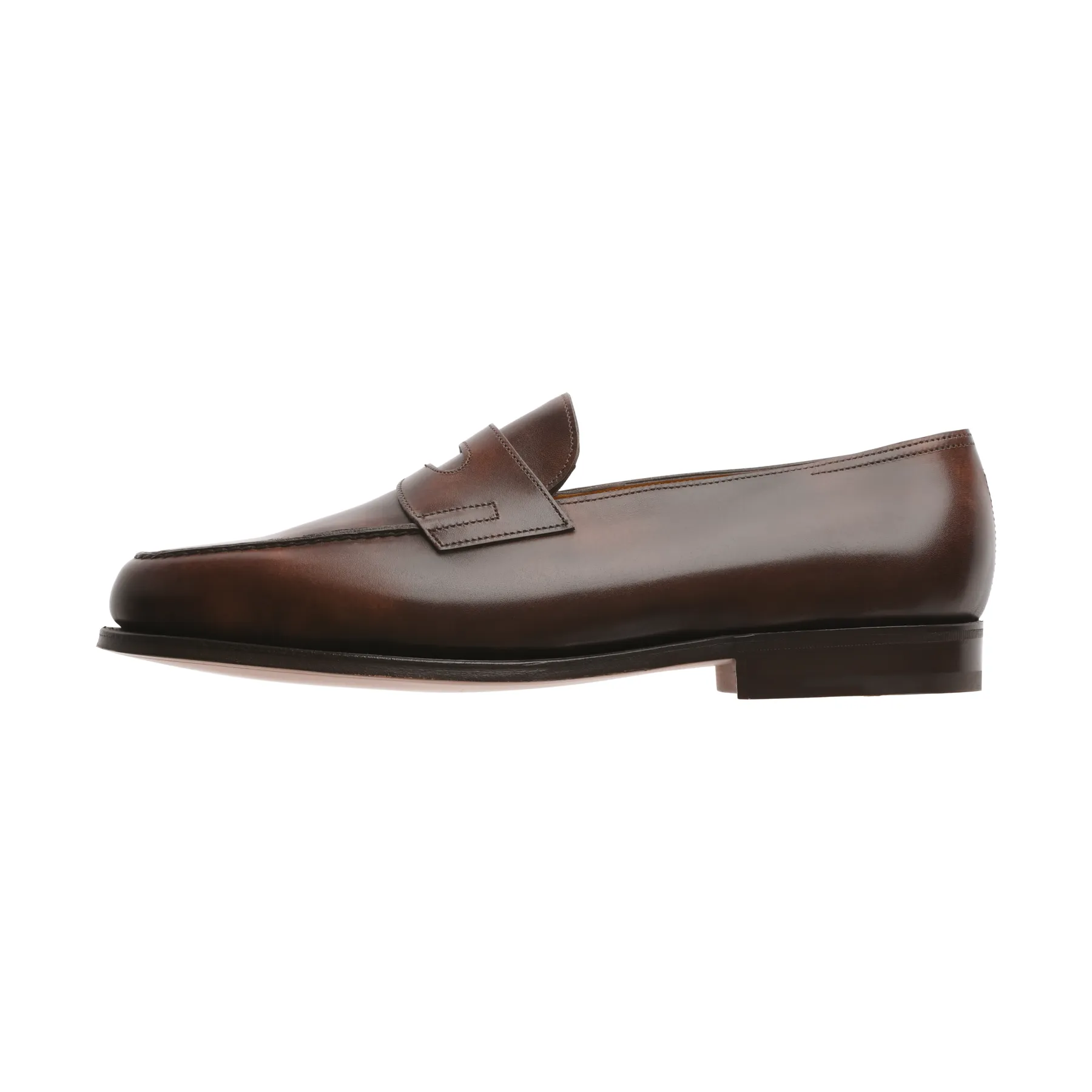 "Lopez" Leather Penny Loafer in Dark Brown