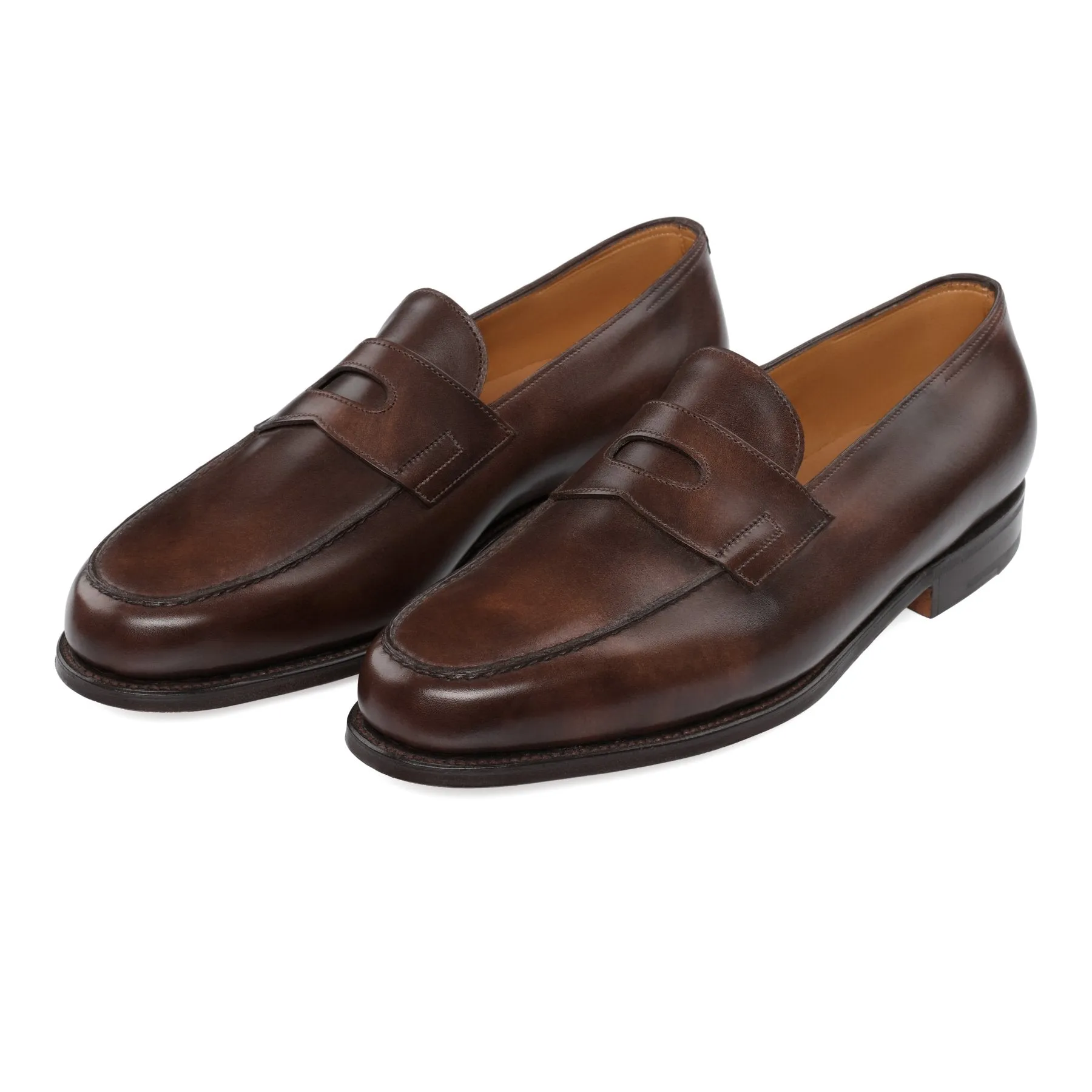 "Lopez" Leather Penny Loafer in Dark Brown