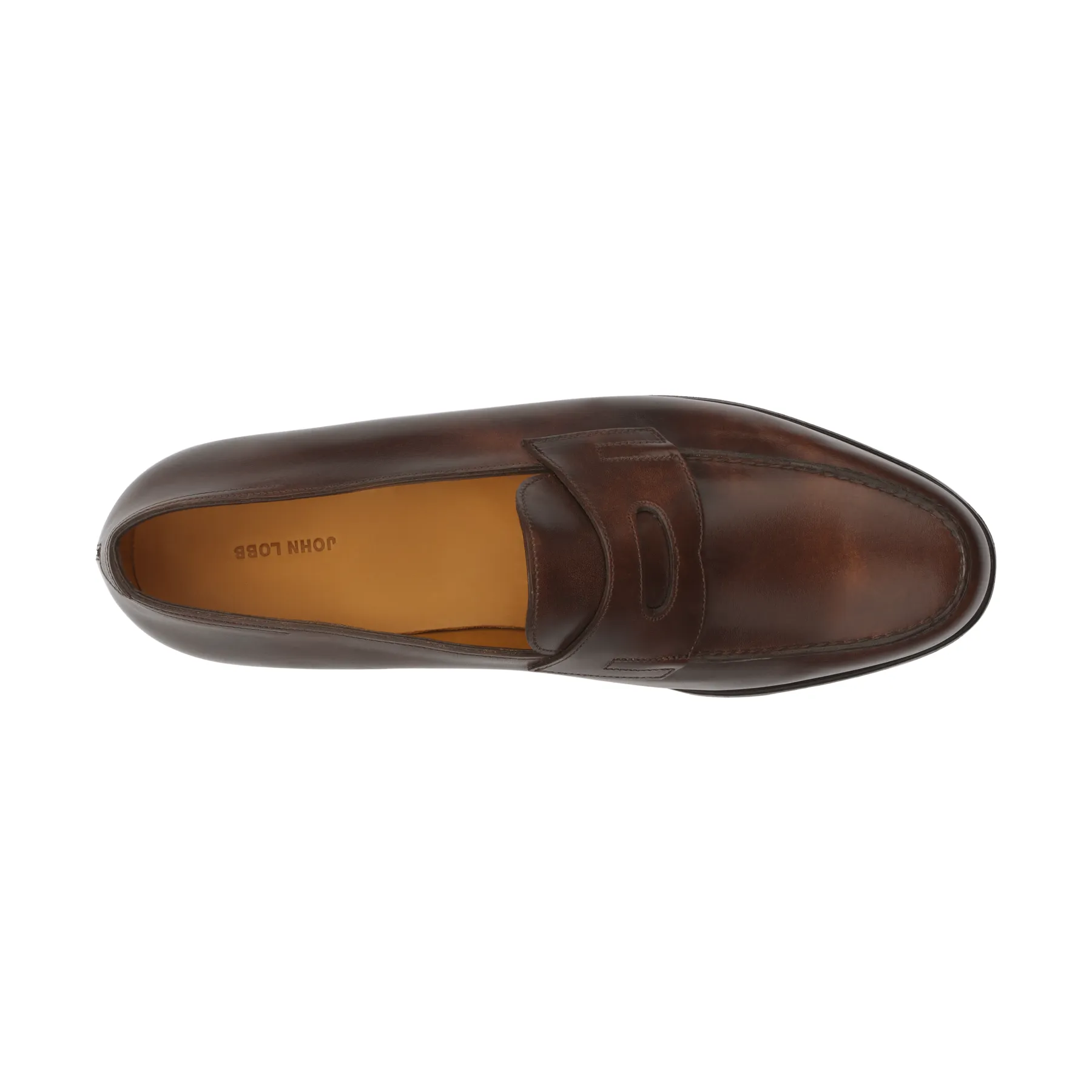 "Lopez" Leather Penny Loafer in Dark Brown