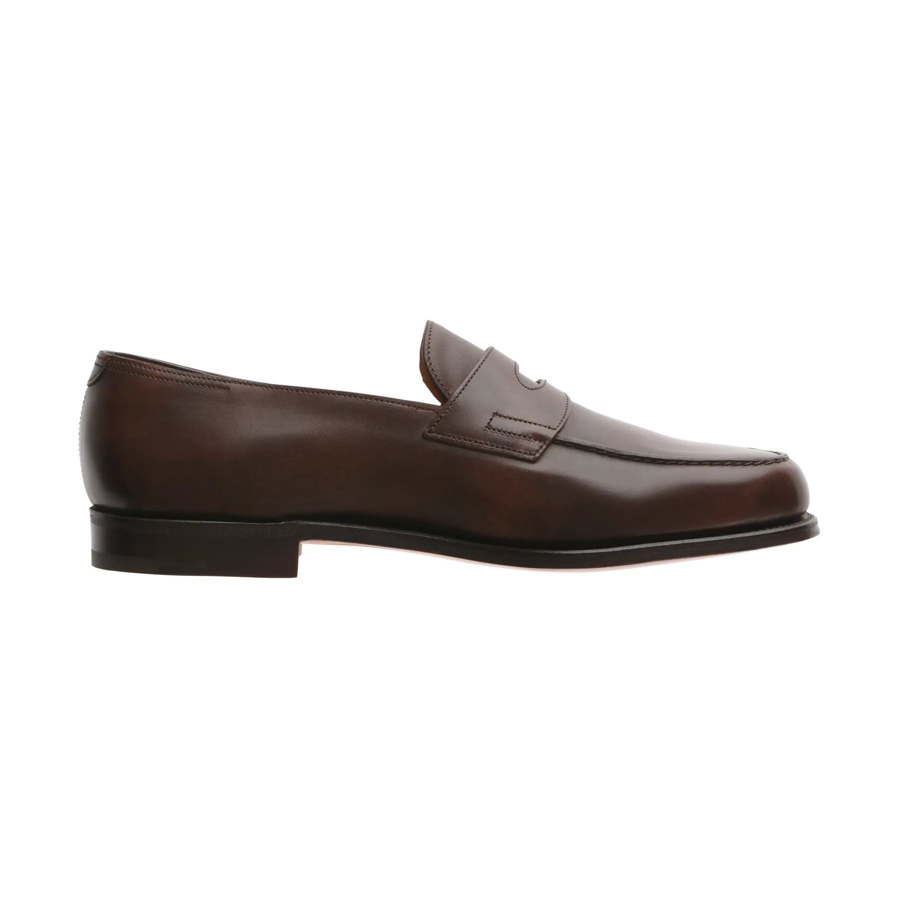 "Lopez" Leather Penny Loafer in Dark Brown