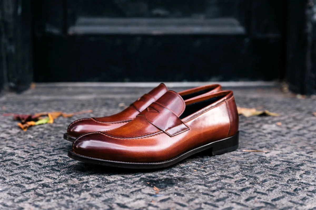 The Redford Split-Toe Penny Loafer - Havana Brown