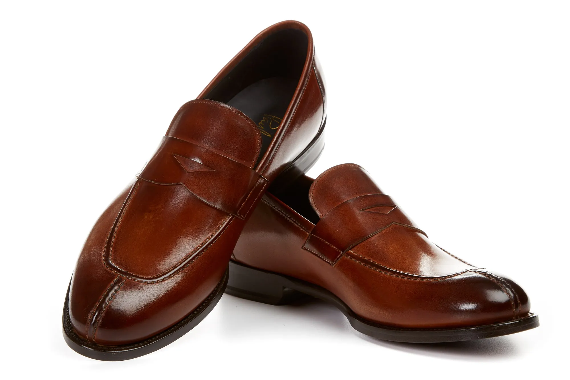 The Redford Split-Toe Penny Loafer - Havana Brown