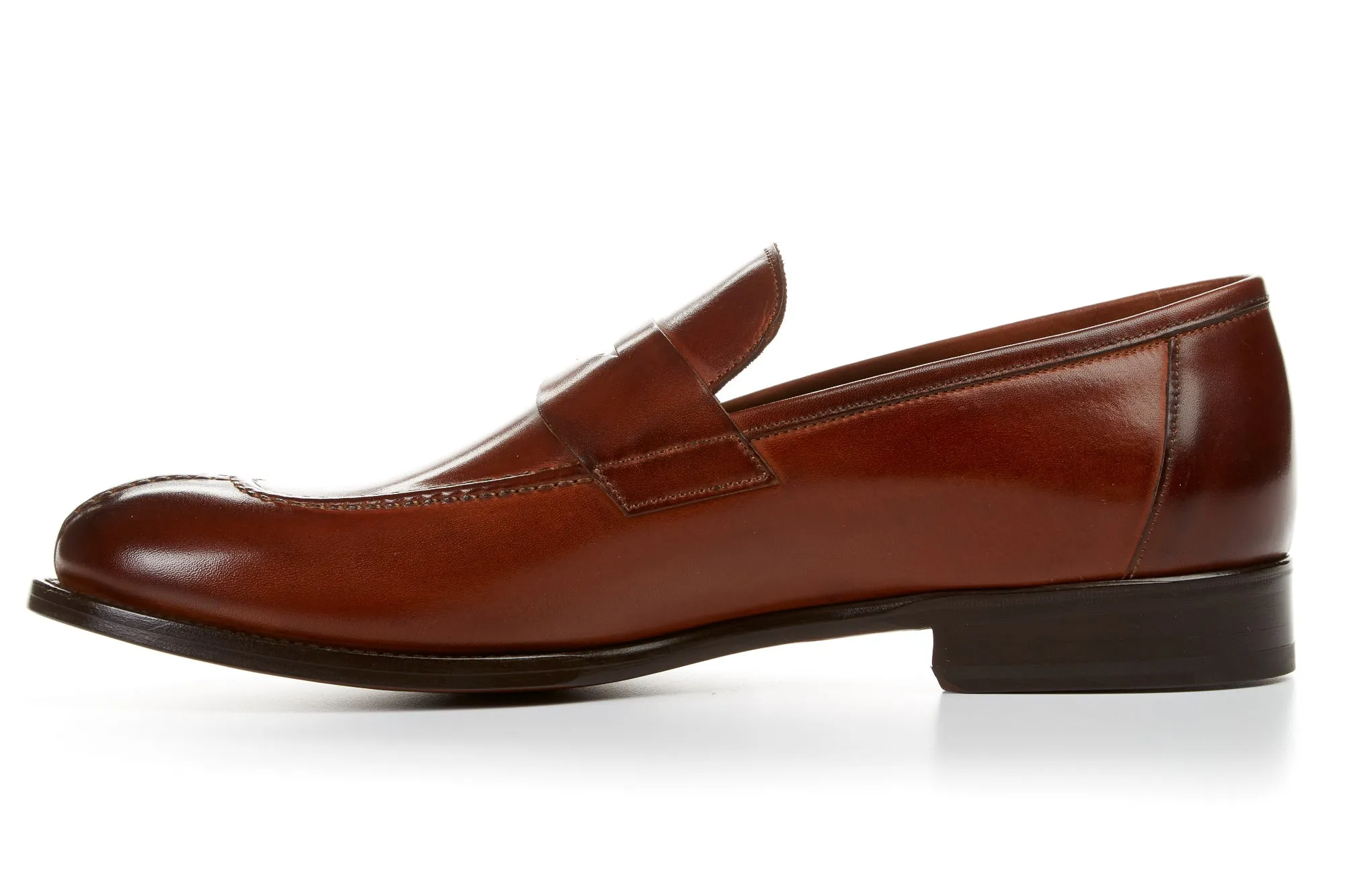 The Redford Split-Toe Penny Loafer - Havana Brown