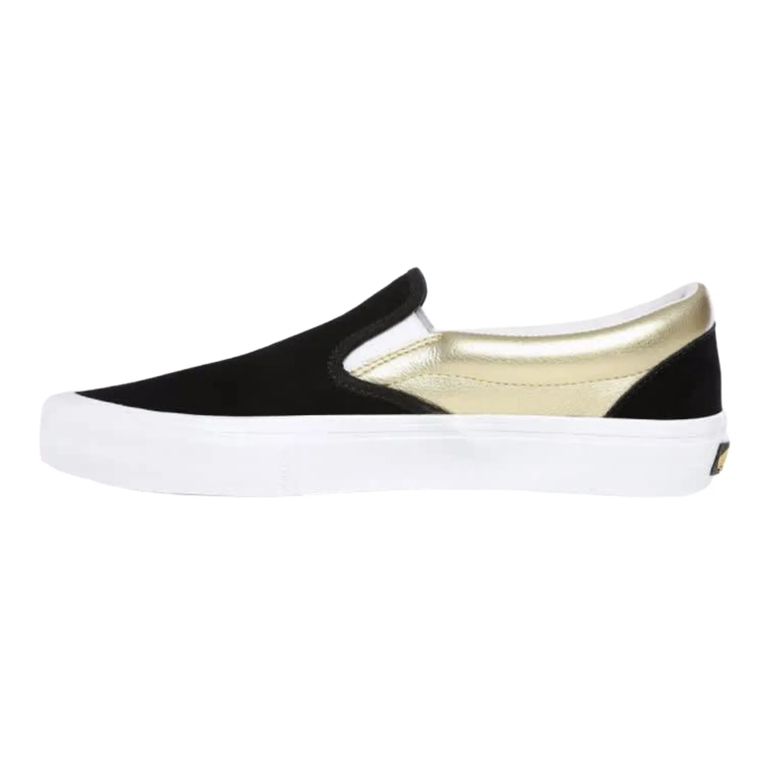 Vans Shake Junt Slip On Pro Skate Shoes - Black / Metallic Gold / White