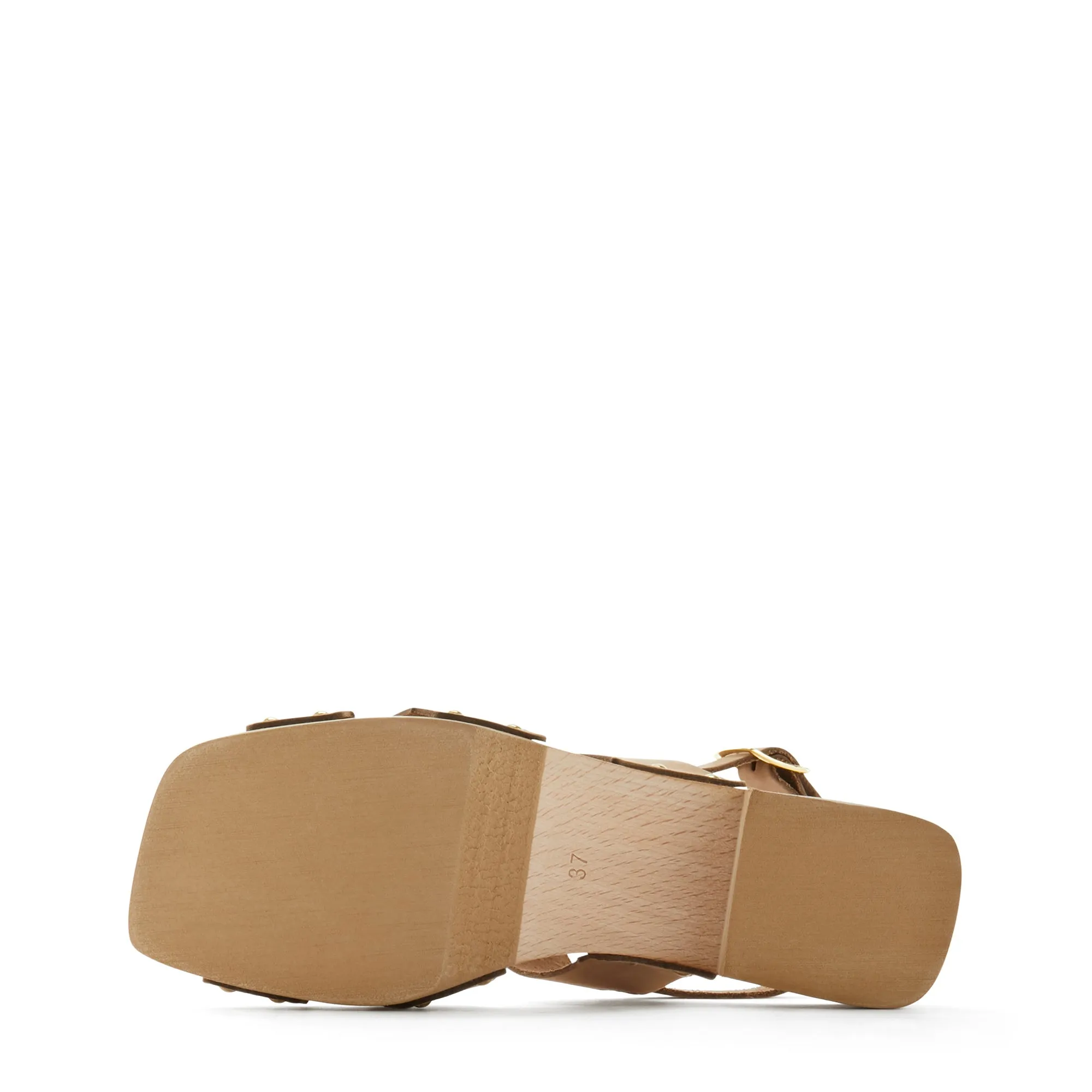 Vendôme Femy taupe calfskin leather clogs