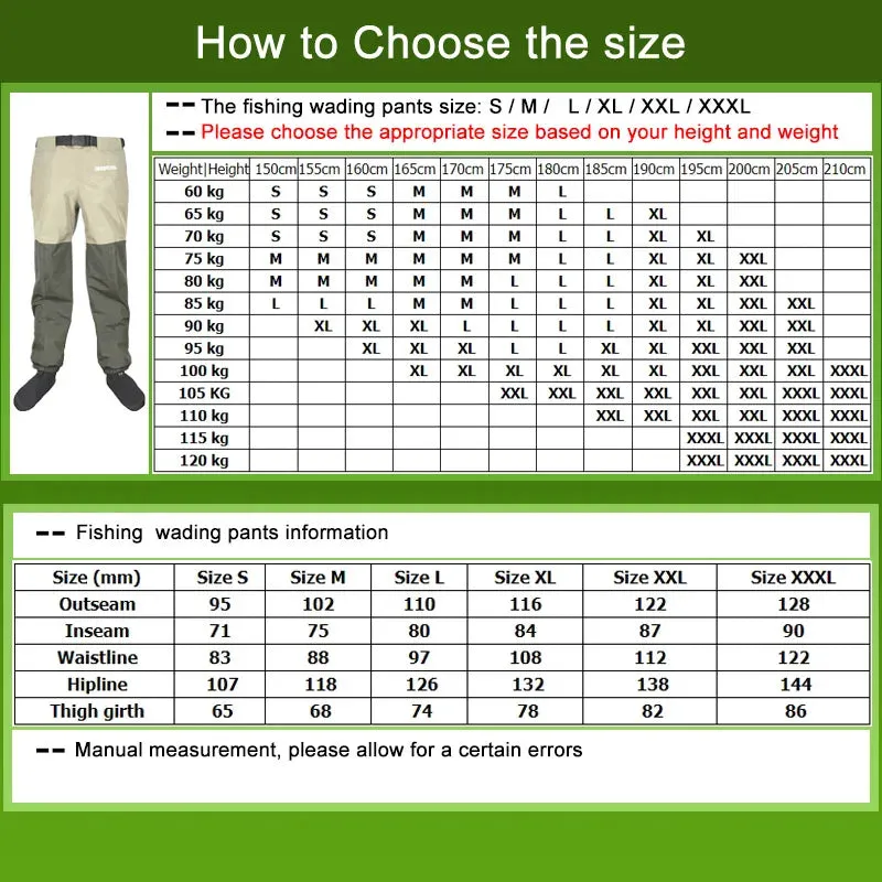 Waterproof Fishing Waders Men Women Hunting Fishing Suit Wading Pants