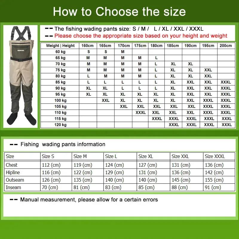 Waterproof Fishing Waders Men Women Hunting Fishing Suit Wading Pants