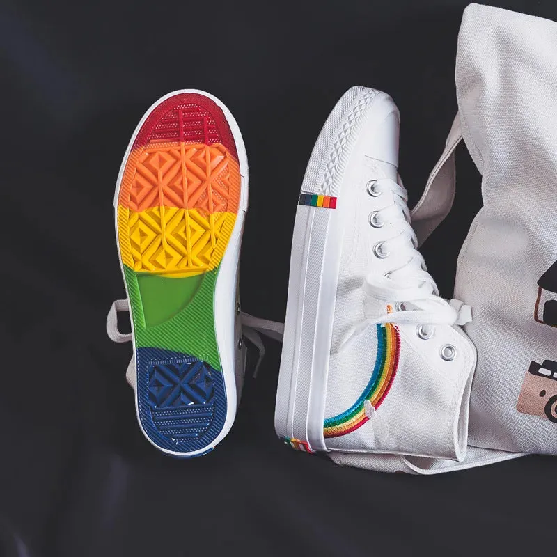 Women/Girls Pride Rainbow Canvas Shoes/Sneakers