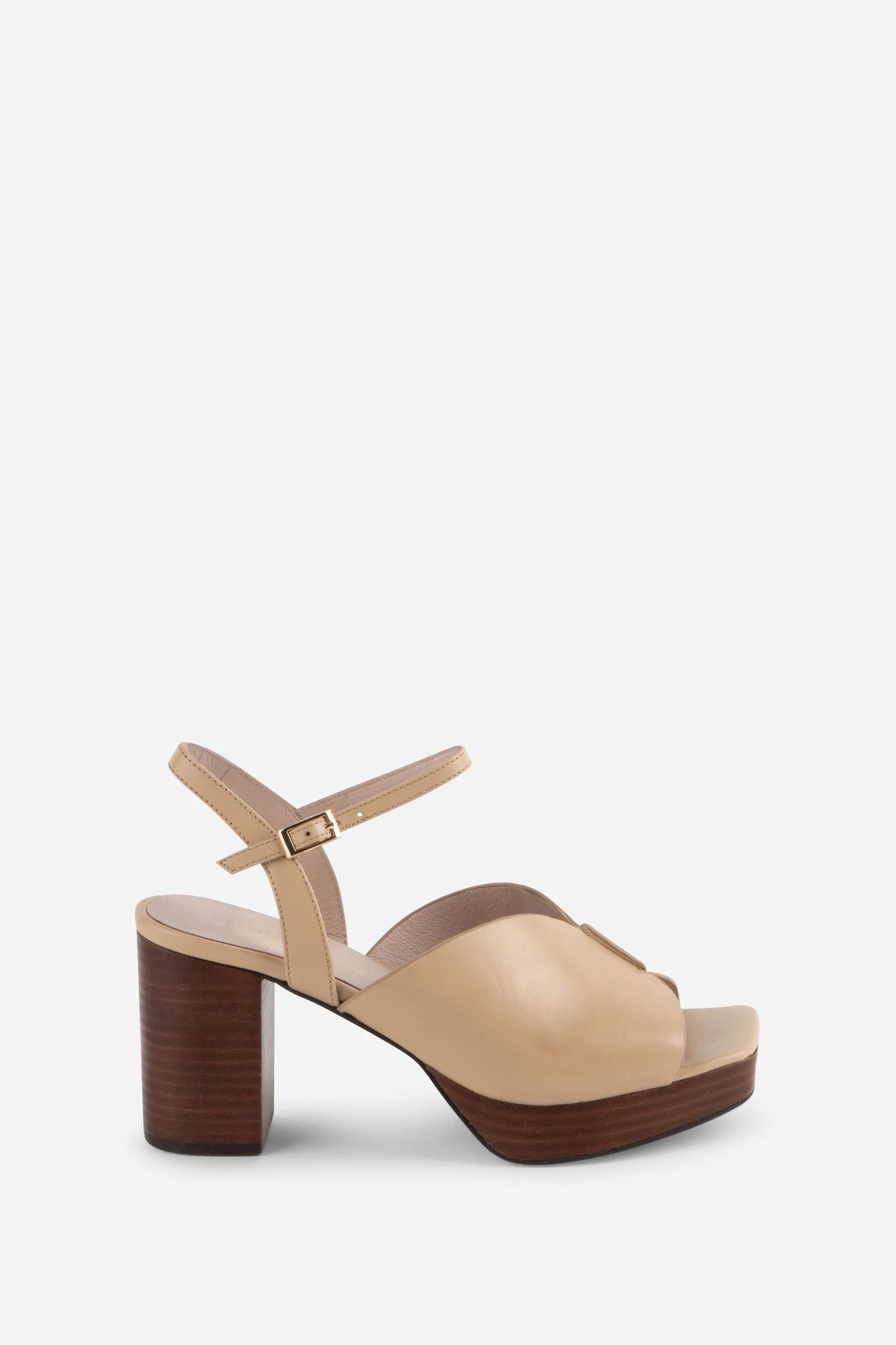 ZURICH STACKED WOOD PLATFORM HEEL